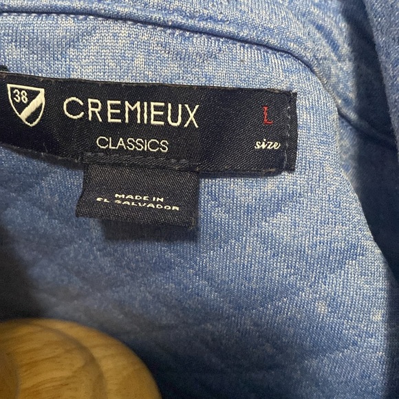 Cremieux Classics Women’s Quilted Light Blue Jacket Brown Trim & Patches Sz L - Picture 9 of 9